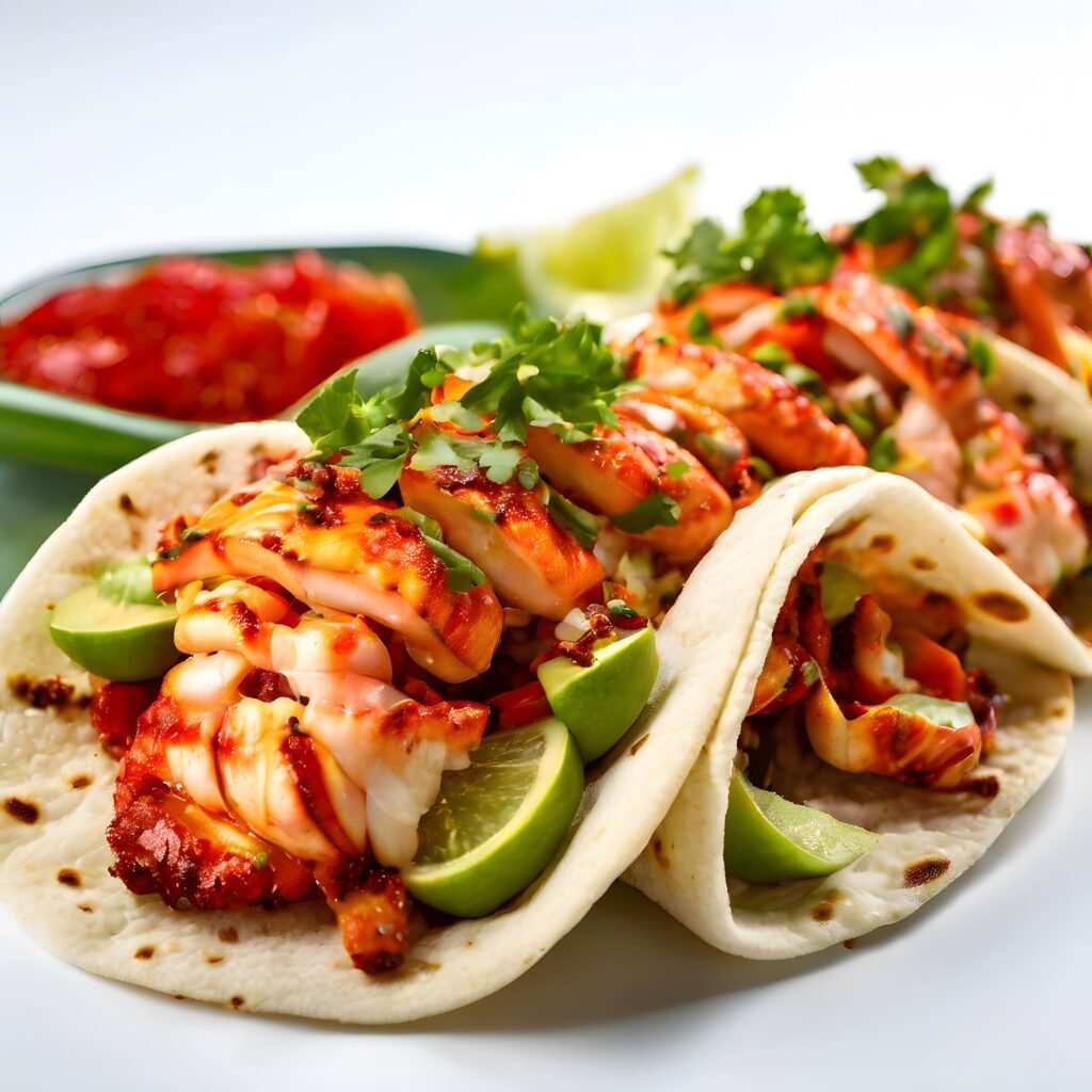 Home cocina de platos de mar saludable aislado en fondo blanco (1)